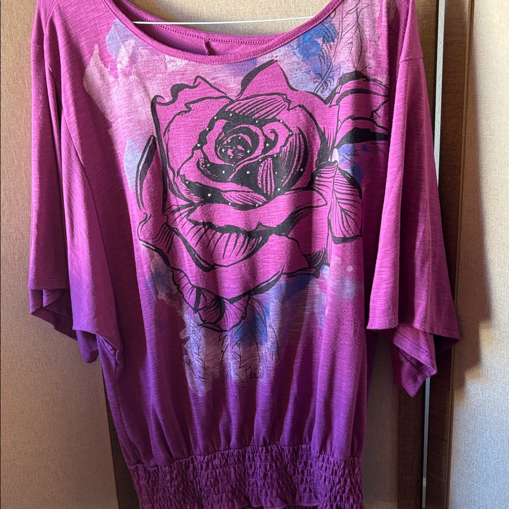 FINAL MARKDOWN Faded Glory Floral Women's Blouse xl